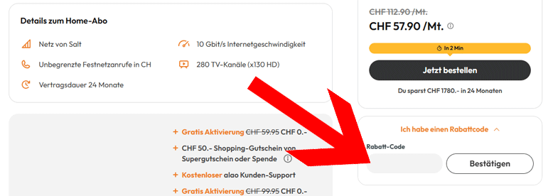 Alao Gutschein während der Bestellung einlösen