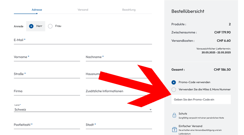 Den MrLens Gutschein im Laufe der Bestellung einlösen