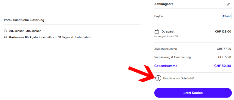 Den Zalando Lounge Gutschein an der Kasse verwenden