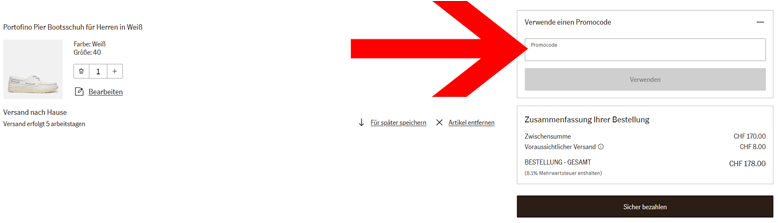 Löse deinen Timberland Coupon im Warenkorb ein